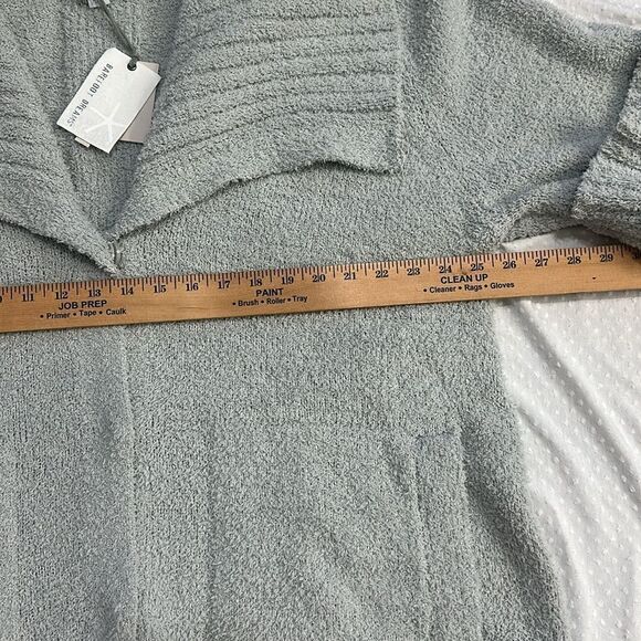 Barefoot Dreams CozyTwist Short Sleeve Sweater Coat 1X NWT Dew Drop Gray - Picture 11 of 13